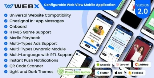 WebX - Configurable Web View Mobile Application | Convert Website To Flutter App