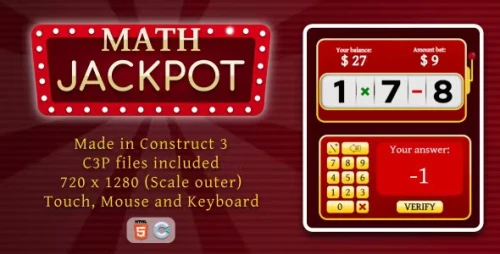 Math Jackpot - HTML5 Educational game