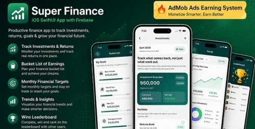Super Finance | Investment Tracker and Goals | iOS SwiftUI App