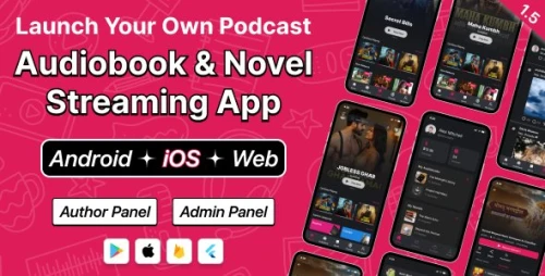 DTPocketFM – Flutter Podcast, Audiobook, Novel & Threads App (Android | iOS | Web) + Admin Panel