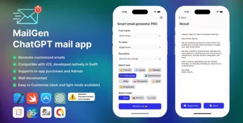 MailGen - A powerful Mail Generator iOS app based on ChatGPT and OpenAi API