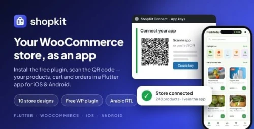 ShopKit | Flutter WooCommerce Mobile App With 10 Store Designs and Connector Plugin