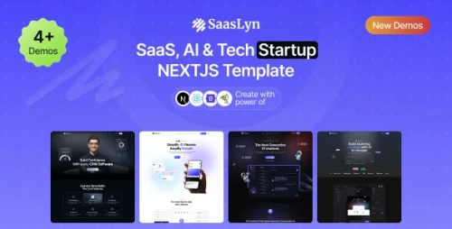 SaasLyn – SaaS, AI & Tech Startup NextJS Template