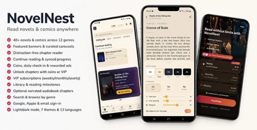 NovelNest | Flutter App Novel eBook Platform