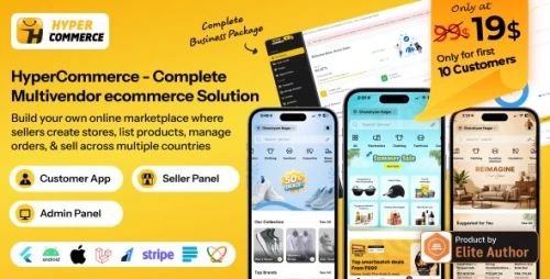 HyperCommerce - Multivendor eCommerce Marketplace - Flutter Apps & Laravel Admin Panel
