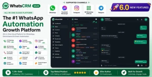WhatsCRM - Chatbot, Flow Builder, API Access, WhatsApp CRM SAAS System