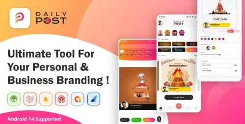 DailyPost : Poster Maker, Festival & Business, Crafto App Clone