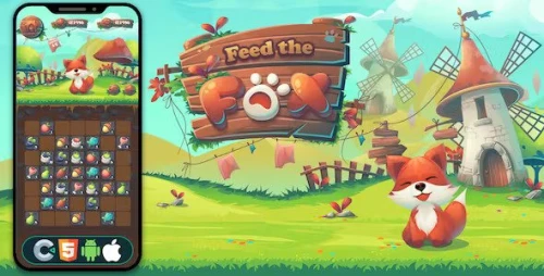 Feed The Fox - HTML5 Game,Construct 3