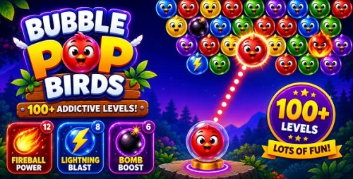 Bubble Pop Birds | HTML5 Bubble Shooter Game