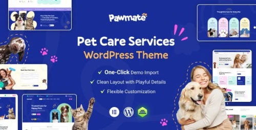 Pawmate - Pet Care Shop WordPress Theme