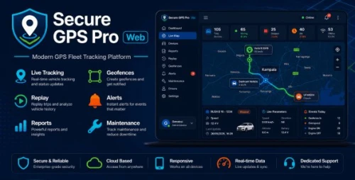 Secure GPS Traccar Web - React HTML Template