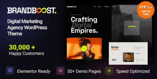 BrandBoost – Digital Marketing Agency WordPress Theme