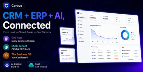 Coravo - AI-Powered CRM & ERP SaaS Platform
