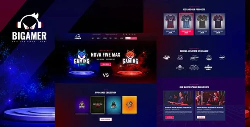 Bigamer - Online eSports And Gaming Tournaments HTML Template