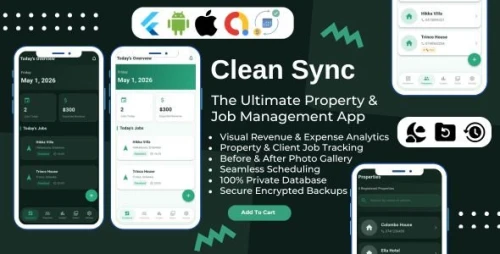 CleanSync | Property Cleaning and Job Management Flutter App