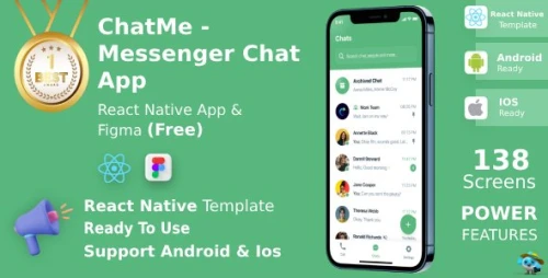 Messenger Chat App | ReactNative Expo | Figma | ChatMe