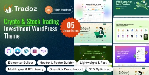 Tradoz – Crypto & Stock Trading Investment WordPress Theme