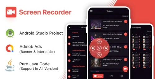 Screen Recorder - Record, Capture Video App with Admob - Android