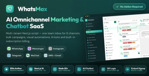 WhatsMax | AI Omnichannel Marketing, Automation and Chatbot SaaS NodeJS Script