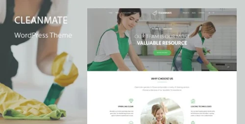 CleanMate - Cleaning Company Maid Gardening WordPress Theme