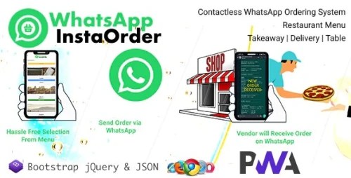 WhatsApp InstaOrder - ContactLess WhatsApp Ordering - Restaurant Menu - Takeaway - Delivery - Table