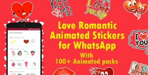Love Animated Stickers for WhatsApp - Sticker Keyboard (+Bonus 2500+ Animated Stickers)