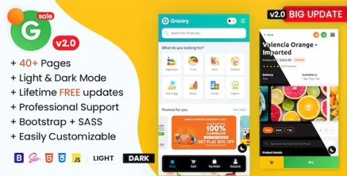Grofar - Online Grocery Supermarket HTML Mobile Template