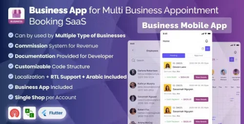 Business App Shop App (Flutter) for Multi Business Appointment Booking SaaS Marketplace System