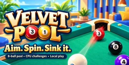 Velvet Pool | HTML5 8-Ball Billiards Game With CPU and Local Two Player