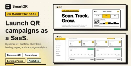 SmartQR SaaS - Dynamic QR Codes, Short Links, Landing Pages, Campaign Tracking & Analytics