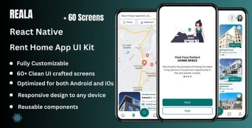 Reala - Real Estate Property Listing React Native CLI App Ui Kit