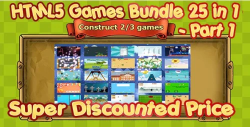 25 HTML5 GAMES BUNDLE (Construct 3 | Construct 2 | Capx)