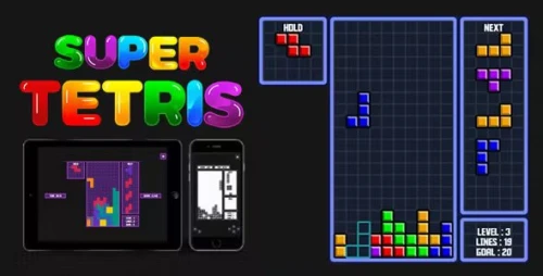 Super Tetris - HTML5 Game