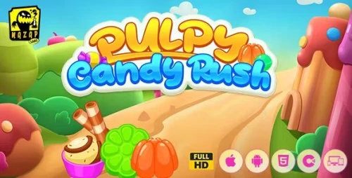 Pulpy Candy Rush - Memory Flip Arcade Game (Construct)