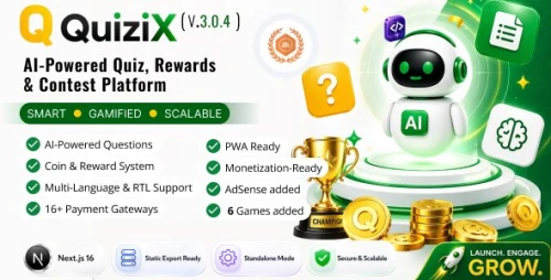 QuiziX – AI Quiz & Trivia Game | Laravel + Next.js Gamified Quiz Platform