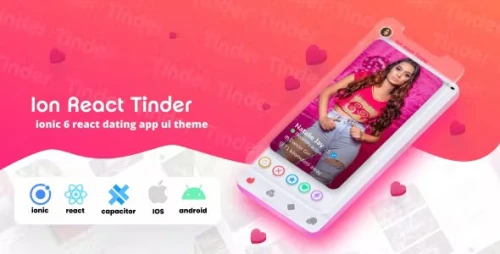 Ionic React Tinder - ionic react dating app ui theme