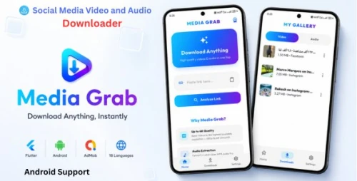 Media Grab | Flutter Social Media Video and Audio Downloader