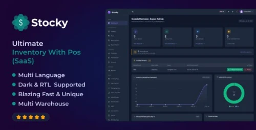 Stocky SaaS – POS & Inventory Management | ERP, HRM, WooCommerce & Online Store