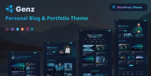 Genz - Creative Personal Blog / Portfolio WordPress Theme