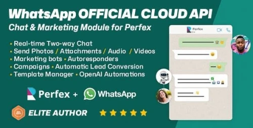 WhatsApp Official Cloud API Chat & Marketing Automation module for Perfex CRM