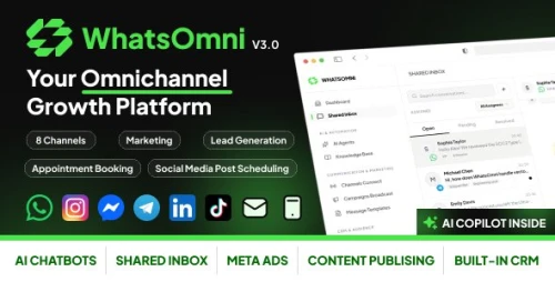 WhatsOmni – AI Omnichannel Messaging, CRM & Automation SaaS for Marketing, Leads, Sales & Support