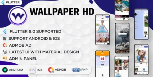 Flutter HD Wallpaper - Online Wallpaper App With PHP Admin Panel - New Concept - Flutter