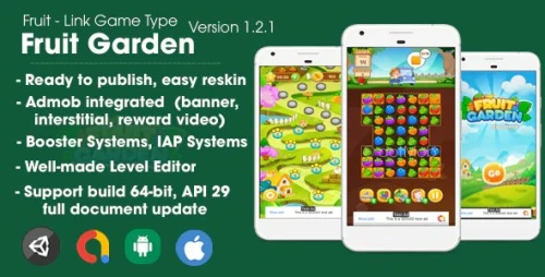 Fruit Garden (Unity Game + Android + iOS + AdMob)