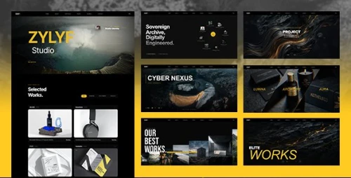 Zylyf - Creative Brutalist Agency & Portfolio WordPress Theme