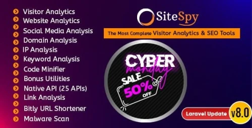 SiteSpy - The Most Complete Visitor Analytics & SEO Tools [Extended License]