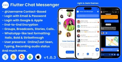 Flutter Chat Messenger | @Username Based | WhatsApp-like features | Groups, Stories, Calls+ | Full