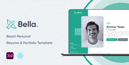 Bella - React Personal Resume & Portfolio System