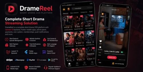 DrameReel | Short Drama Streaming Platform With Flutter App