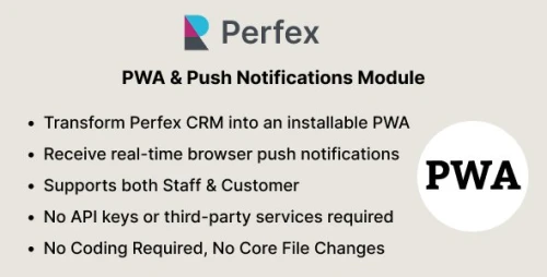 PWA & Push Notifications Module for Perfex CRM