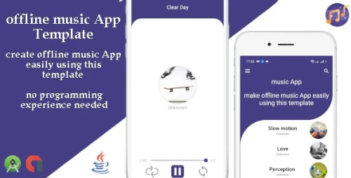 offline music App template with admob